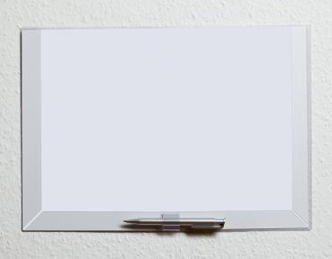 Preview: Plakattasche klebend vorne offen DIN A3 mit Stifthalter