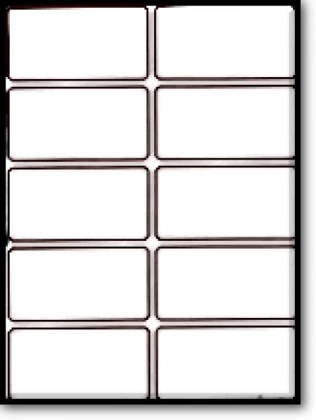 Papiereinlagen für selbstklebende Einsteckhülle 60x110 mm